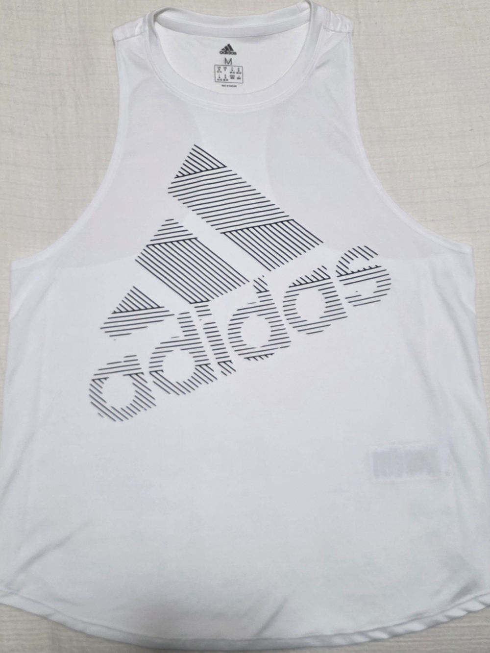 Adidas Womens Medium White Performance Racerback Tank Top